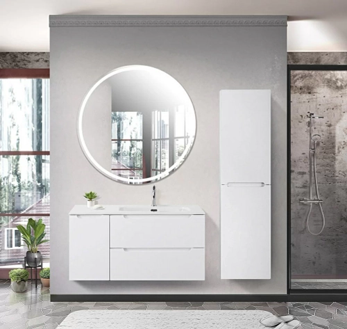 Тумба с раковиной BelBagno ETNA-1000-2C-1A-SO-BL Bianco Lucido