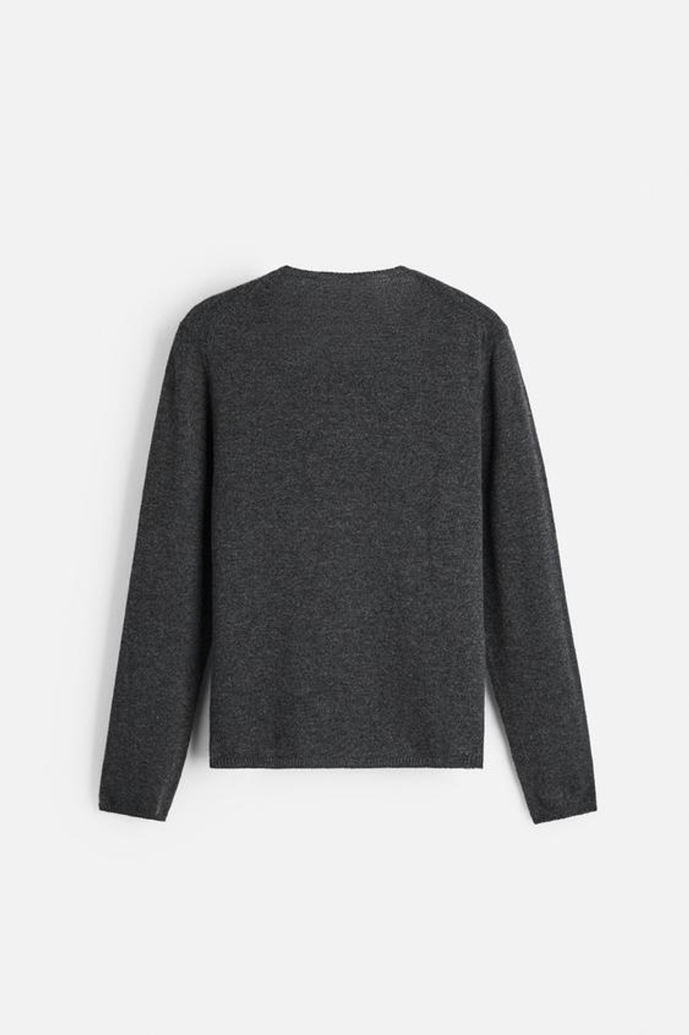 ZARA СВИТЕР ИЗ 100% КАШЕМИРА, СЕРЫЙ МЕЛАНЖ