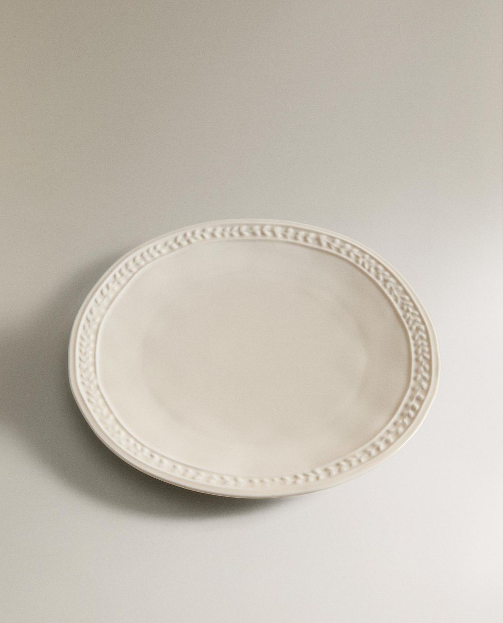 Zara Home набор столовой посуды из каменной керамики, цвет кремовый, 21 см