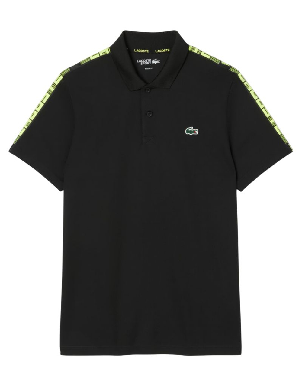 Теннисное поло Lacoste Ultra Dry Branded Stripe Tennis - black