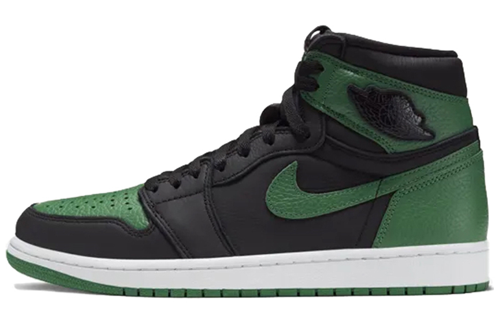 Jordan Air Jordan 1 Retro High Og "Pine Green" Shock Absorption Anti-Slip Wear High Help Retro Basketball Shoes Men's Black Green