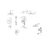 Душевая система термостат  G7107-40 GAPPO лейка "Тропический душ" встраиваемая ХРОМ