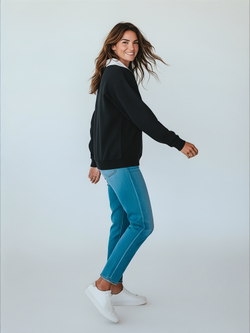 Джемпер с воротником поло