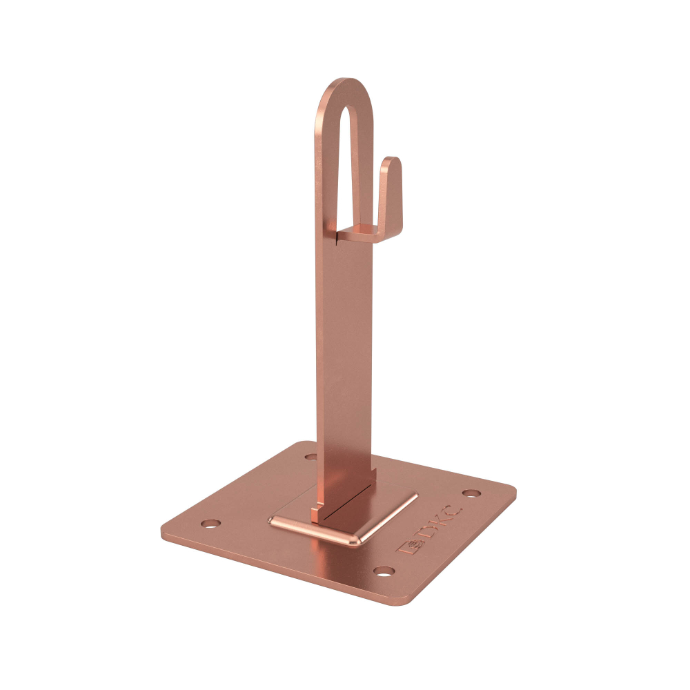 Металлический держатель для плоской кровли, 100 мм, медь