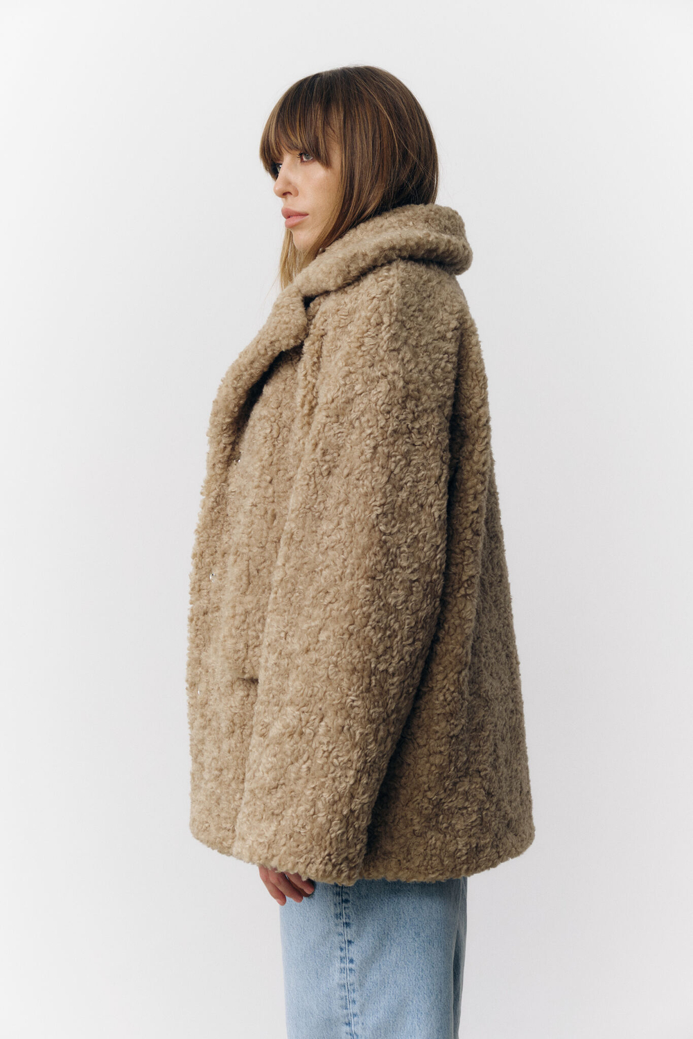 Эко-шуба Тулуп | Бежевый