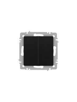 Выключатель 2-кл. СП Accent 6-104-05 10А IP20 250В AL/CU антрацит Intro Б0063488