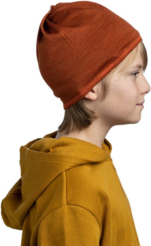 Тонкий шерстяной шарф-труба детский Buff Merino Lightweight Solid Cinnamon Фото 3