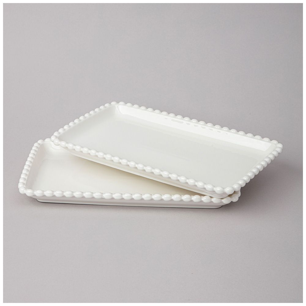 НАБОР БЛЮД LEFARD "PEARL" ПРЯМОУГ. 2 ШТ. 25*14,5*2,5 СМ (КОР=12НАБ.)