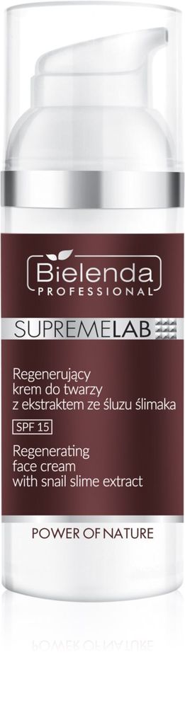 Bielenda Professional Supremelab Power of Nature - регенерирующий крем для лица с экстрактом слизи улитки SPF 15 /  SPF 15 50  ml  / GTIN 5902169027995