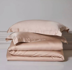 ZEPHYR HOME Постельное белье на двуспалку Тенсель пудра простыня на резинке