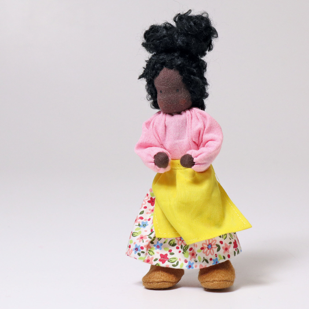 Вальдорфская кукла "Мама афро", 14 см