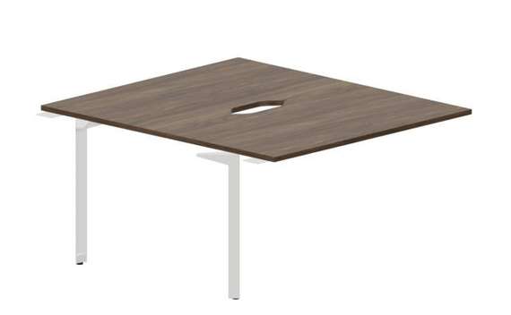 Составной стол на 2 рабочих места 138х156,6х75см (2 эргономичных выреза) - приставной элемент