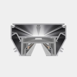 Трековая система освещения CITY 2TRA 220V Чёрный шинопровод осветительный двух-контактный однофазный трек в алюминиевом профиле для натяжных потолков 54x32x1500mm IP20 1.5 м.