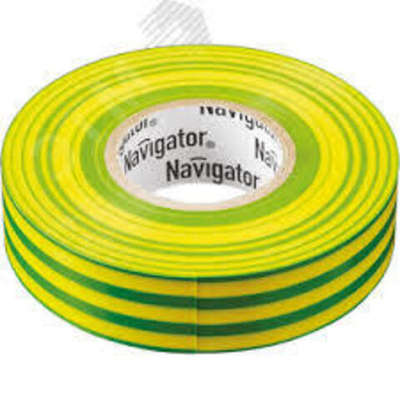 Изолента ПВХ 15мм желто-зеленая 20м Navigator
