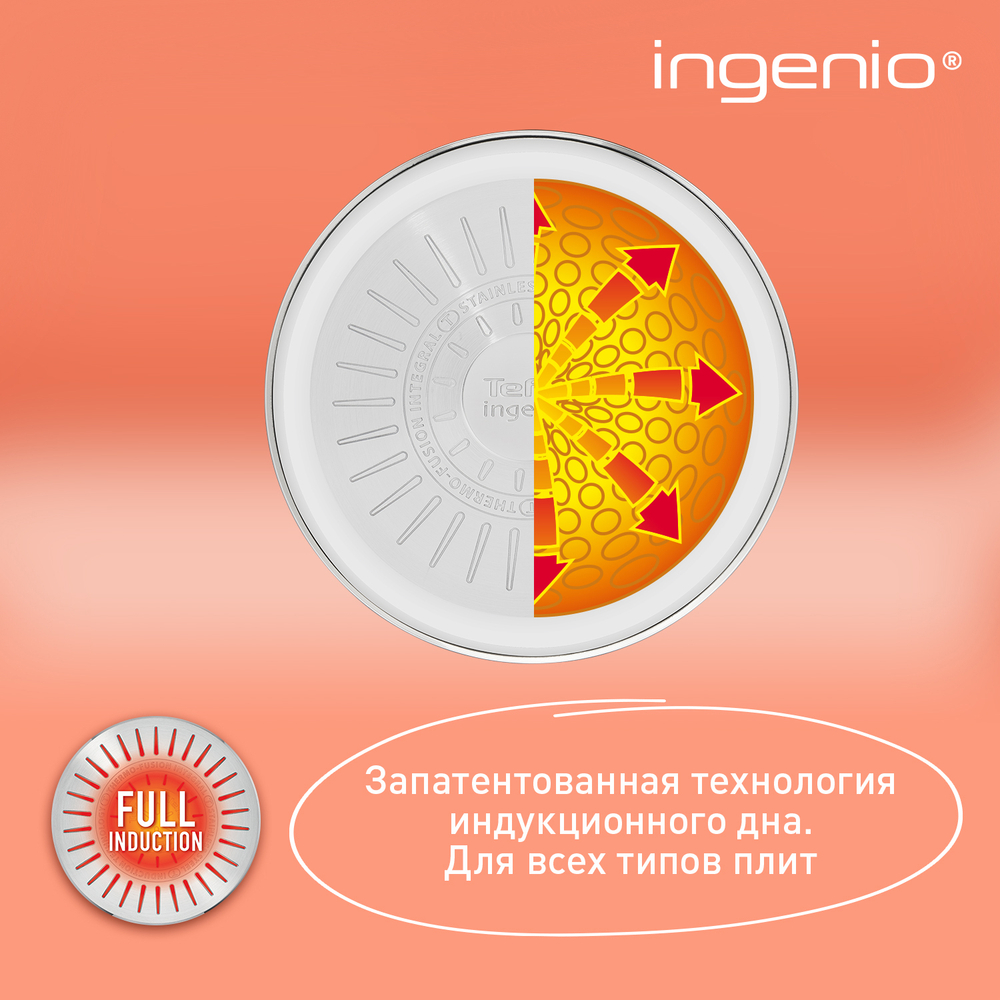 Набор посуды Tefal Ingenio Emotion из 5 предметов 16/20/22/28 см L897S574