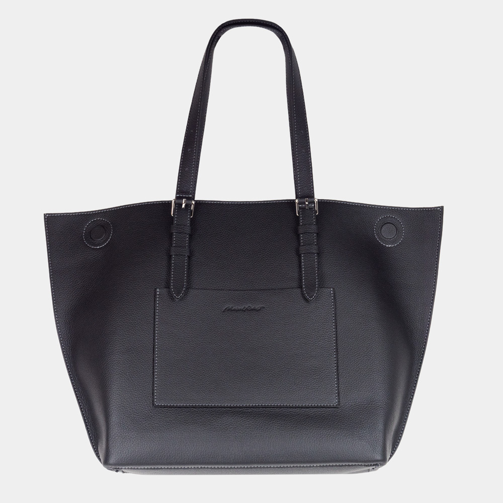 Сумка Shopper Vintage из кожи теленка, черного цвета