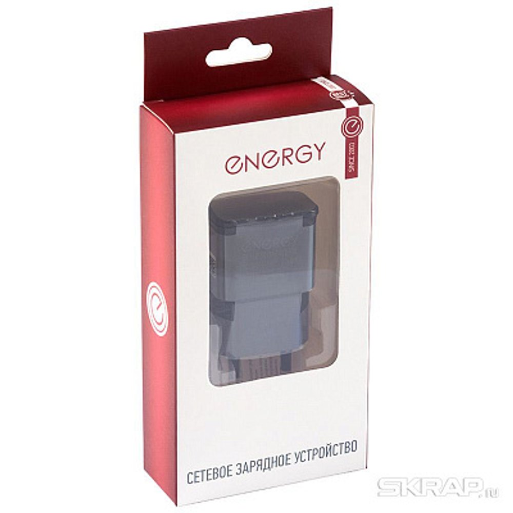 Сетевое зарядное устройство Energy ET-09, 1 USB разъем, черный