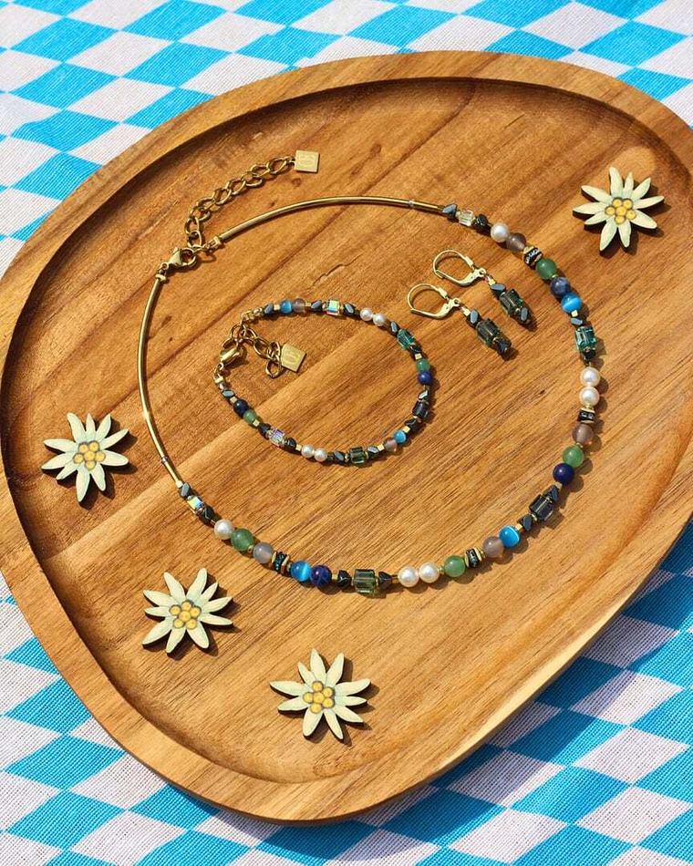 Серьги Coeur de Lion Green-Turquoise 4243/20-0506