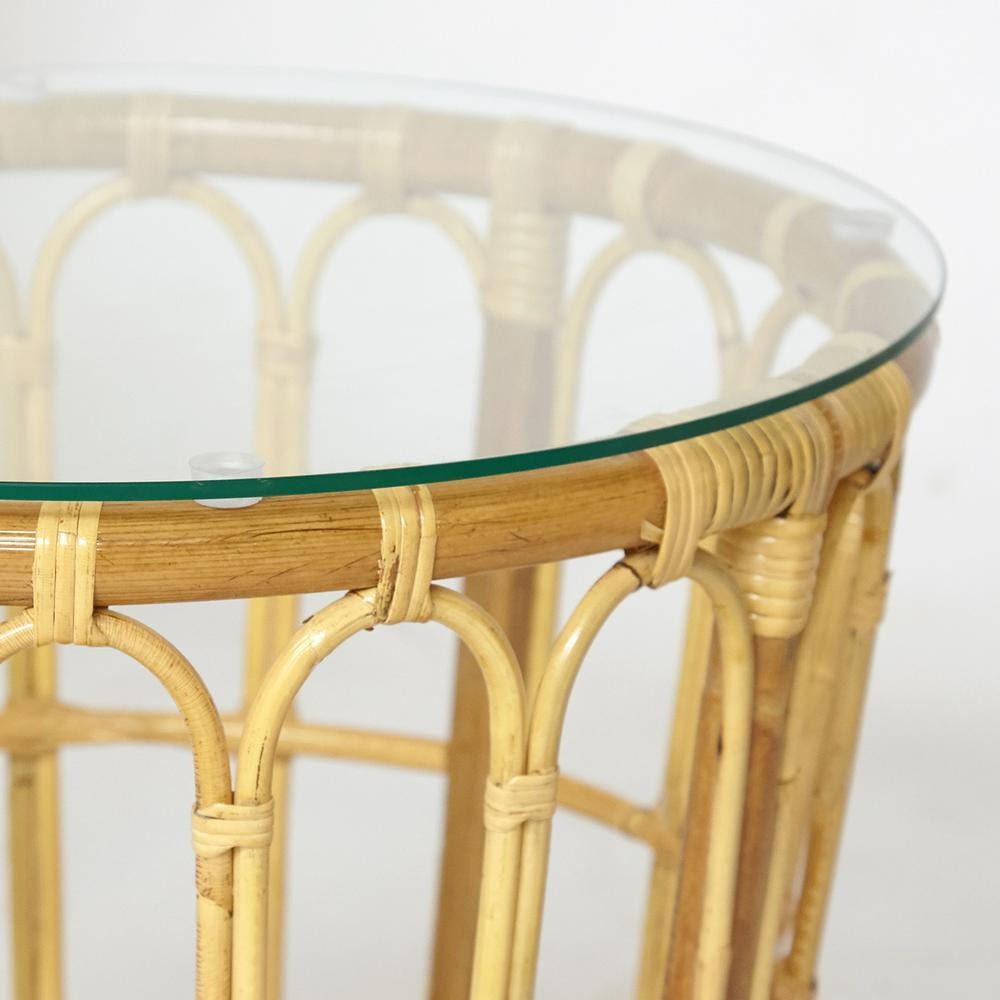 Комплект террасный AKIRA /с подушкой/ skin rattan eco, 54х60х78см / D46х40см, Natural (натуральный)