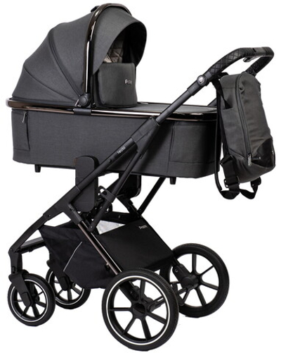 Детская коляска Peppy Tecla 3 в 1 Shadow Antrazit Chrome Edition (Графитовый)