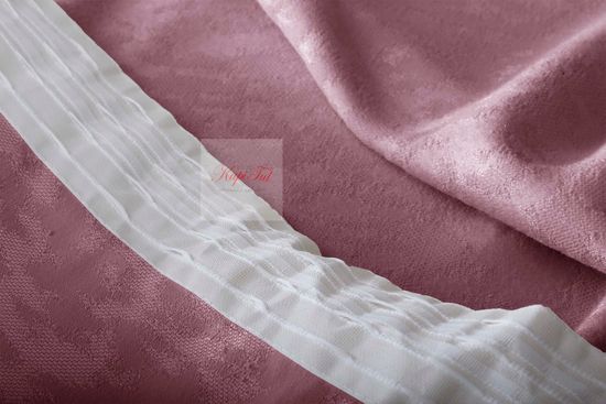 Длинные шторы. Луи (пыльная роза). Шторы из стриженного бархата