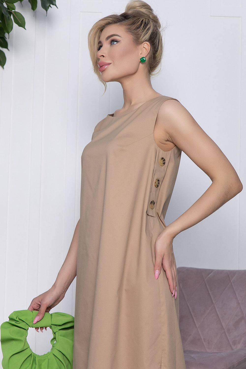 Платье Детали лета (бежевое) П10694 LT Collection