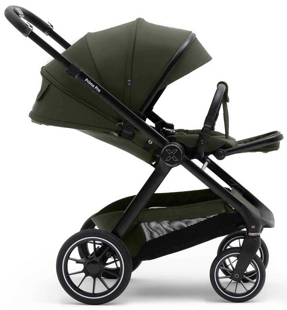 Коляска Agex Prima Pro 3 в 1 с автокреслом i-Safe S Grey APF664 Green (Зеленый)