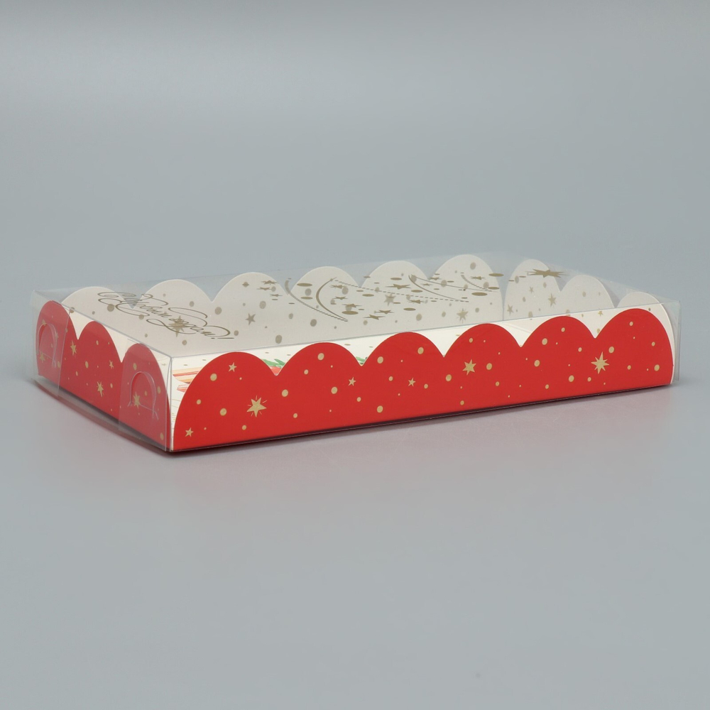 Коробка для десертов «Ёлка с подарками», 10.5 × 21 × 3 см