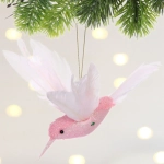 Украшение новогоднее «Колибри» 2,5*7*13 см, Розовый