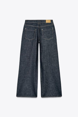 ZARA ДЖИНСЫ Z1975 WIDE LEG С ВЫСОКОЙ ПОСАДКОЙ, СИНИЙ
