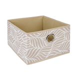 Короб для хранения "Листья", Д280 Ш280 В180, бежевый