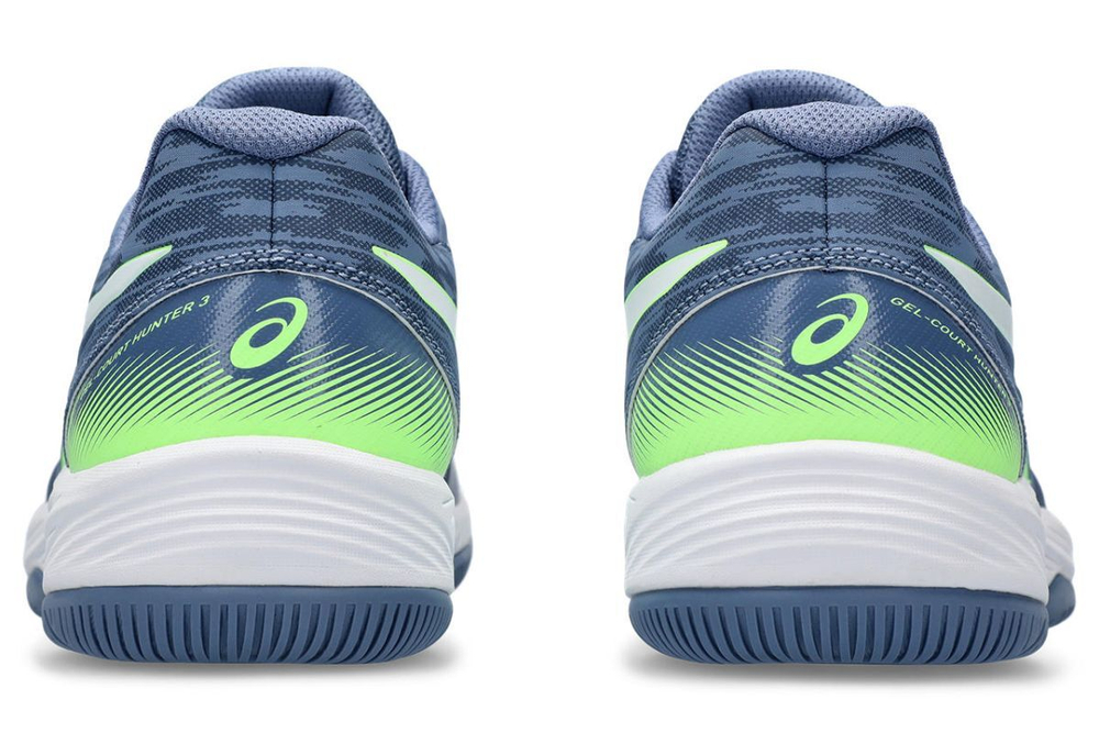 Мужские кроссовки для бадминтона/сквоша Asics Gel-Court Hunter 3 - деним синий/лаймовый взрыв