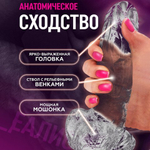 Фаллоимитатор на присоске прозрачный (17*3 см.)