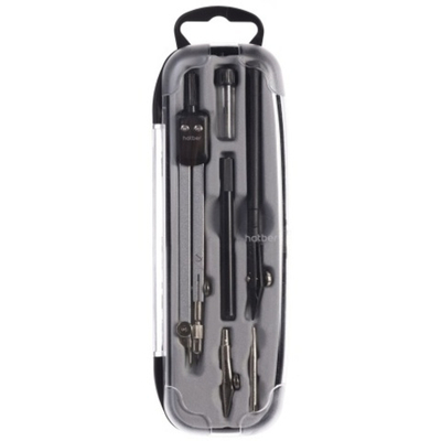 Готовальня 6 предметов Hatber в пластиковом пенале с европодвесом