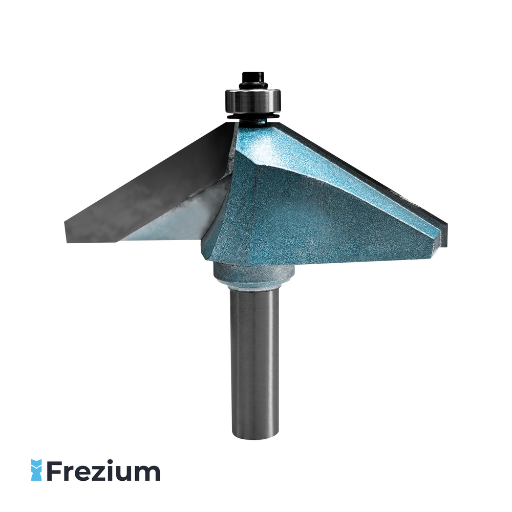 Конусная фреза по дереву с нижним подшипником &quot;Frezium&quot; (90x12x28,5x84 30°; CF-90-12-30)