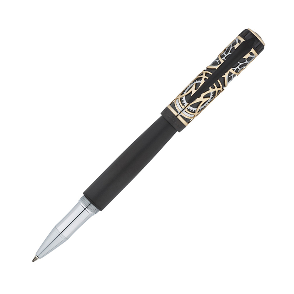 Подарочная премиальная ручка-роллер чёрная с колпачком Pierre Cardin L'ESPRIT PC66000RP в подарочной коробке