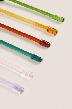 ZARA HOME НАБОР ДЕСЕРТНЫХ ЛОЖЕК ИЗ БОРОСИЛИКАТНОГО СТЕКЛА, РАЗНОЦВЕТНЫЙ