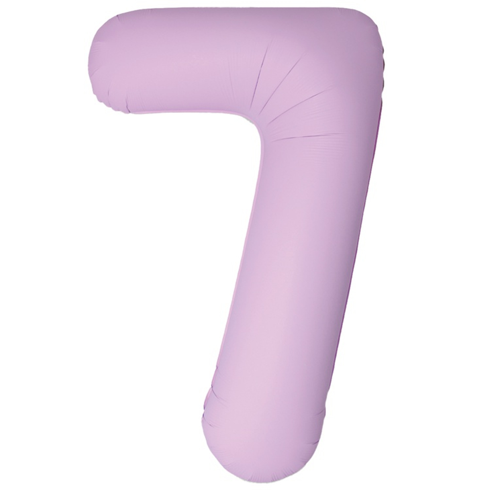 Шар фольгированный Цифра 7 101 см (Розовый)