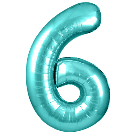 Цифра 6 Бирюзовый 40" ж77