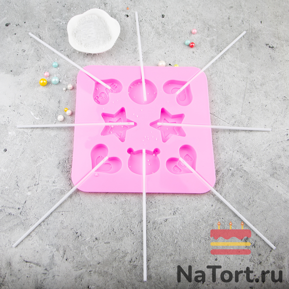 Палочки Пластиковые для кейк-попсов и леденцов 15 см, 100 штук