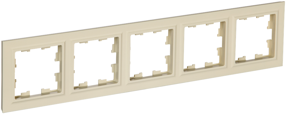 BRITE Рамка 5-местная РУ-5-БрКр бежевый IEK