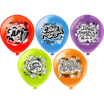 Воздушные шары БиКей с рисунком С днем рождения Граффити микс, 50 шт. размер 12" #45173