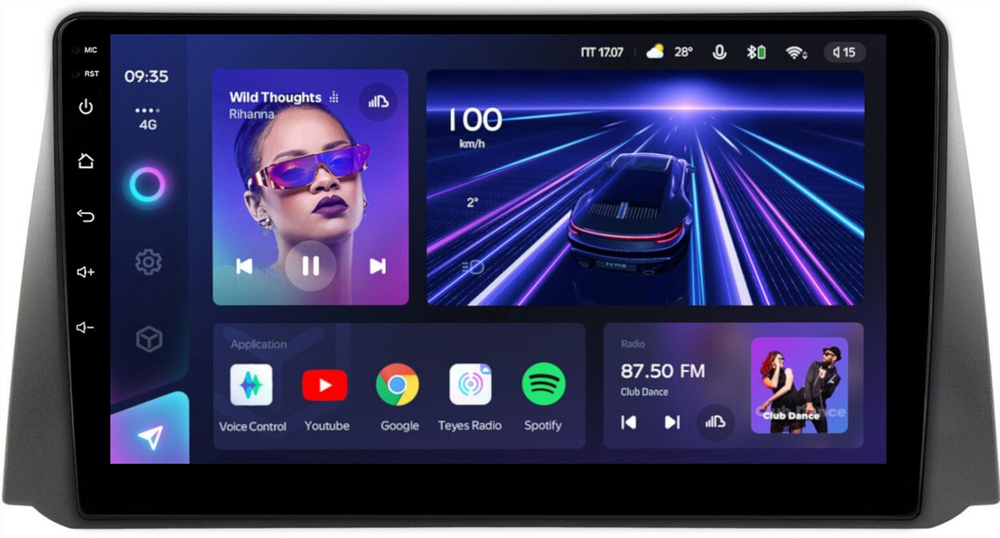 Магнитола для УАЗ Патриот Пикап Профи 2016+ (рамка тип 2) - Teyes CC3L монитор 9" IPS на Android 10, 8-ядер, CarPlay, 4G SIM-слот