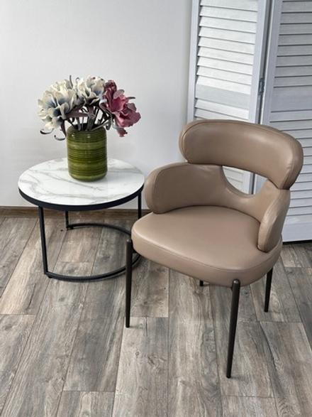 Стул М-City DISAUR Валтер (Valter) Hf017-20 Коричнево-Серый, Экокожа, темно-серый каркас