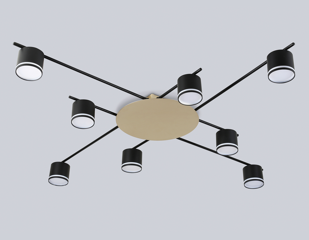 FL51760/8 BK/GD черный/золото GX53/8 max 12W 870*870*95