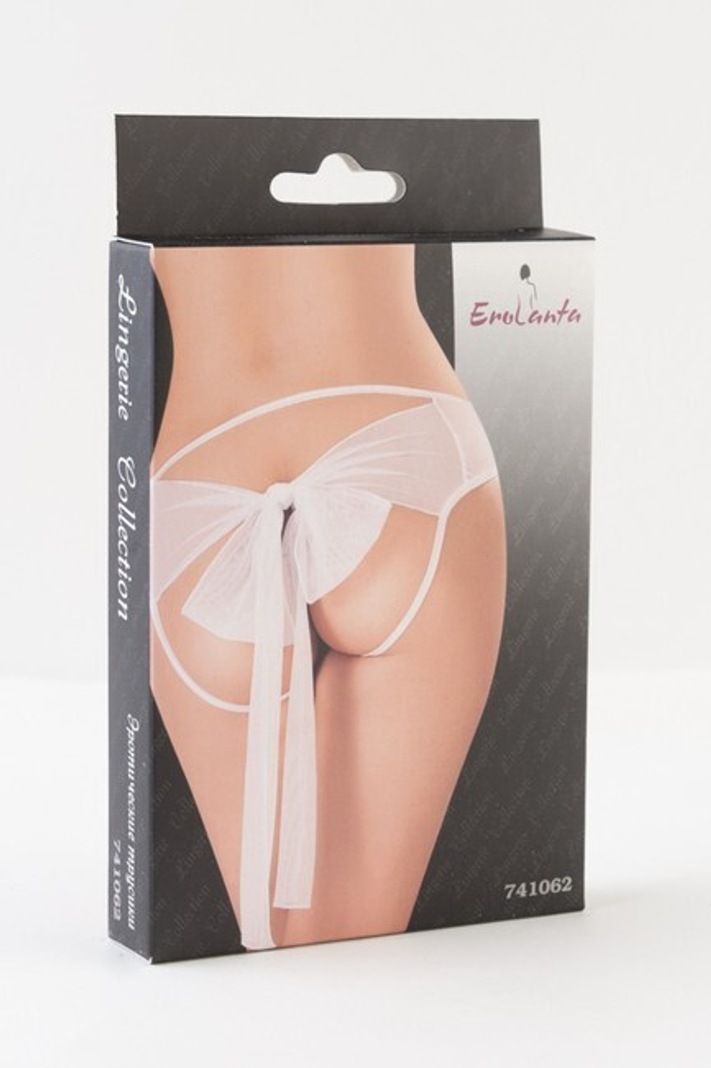 Белые контактные трусики с бантом на ягодицах SM (42-44) (Цвет: белый)
