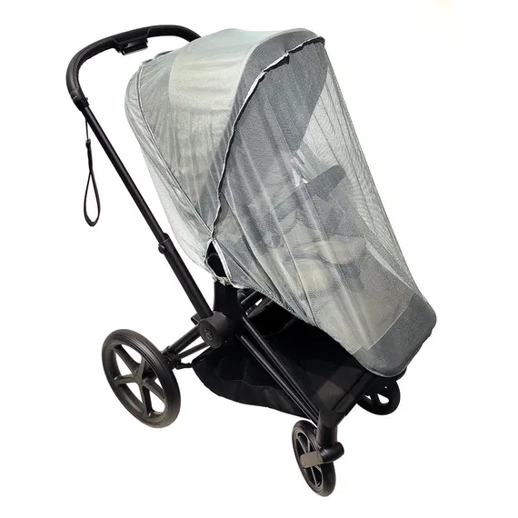 Универсальная серая москитная сетка на всю коляску