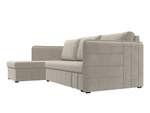 Диван угловой Слим левый угол, Бежевый, Микровельвет, 119973L