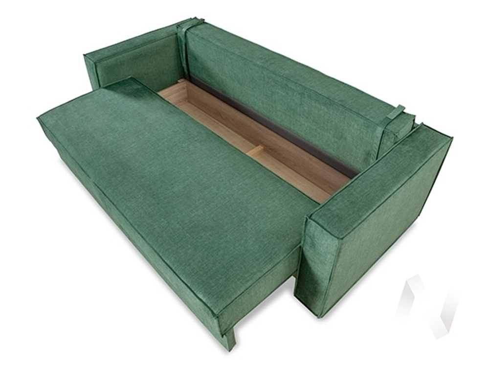 Диван прямой Эдельвейс (БД) SQUARE 15 (велюр зеленый)