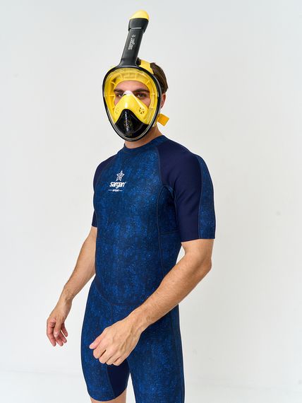 Маска полнолицевая Sargan Планета океан 2.0 черный/желтый